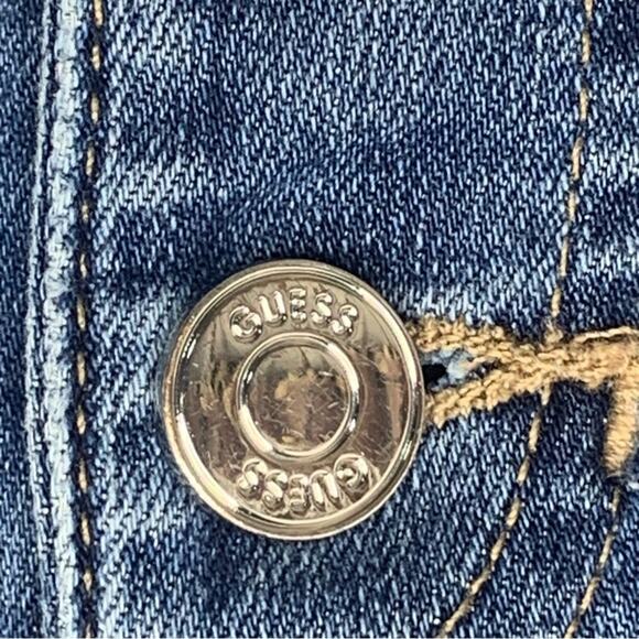 Guess 1981 Studded Jean Skinny Button Fly Size 27 Belt Loops 4 Working Pockets - Picture 9 of 13